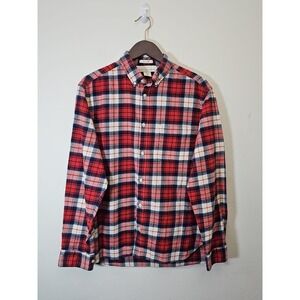 H&M Men's Plaid Flannel Shirt Long Sleeve Button Up Casual Size Large